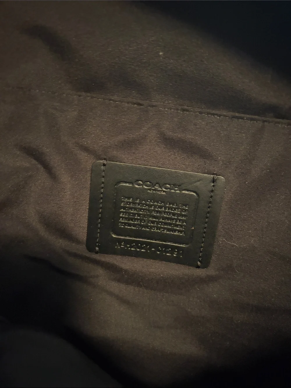 Coach Black and Navy Blue Leather Backpack with original tag.